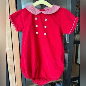 James & Lottie corduroy bubble romper toddler baby Boys Weller peter pan Collar